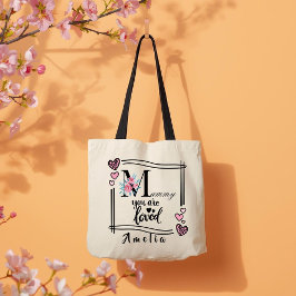Bolsa de mão floral personalizada para mães
