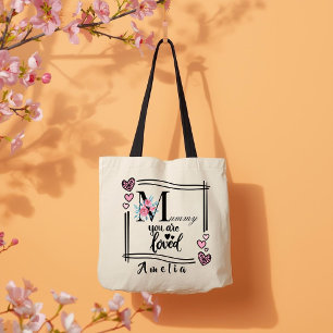 Bolsa de mão floral personalizada para mães