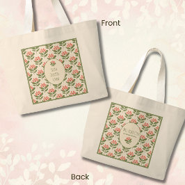 Bolsa de mão floral personalizada para professores
