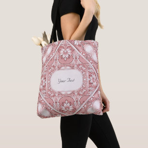Bolsa de mão floral rosa