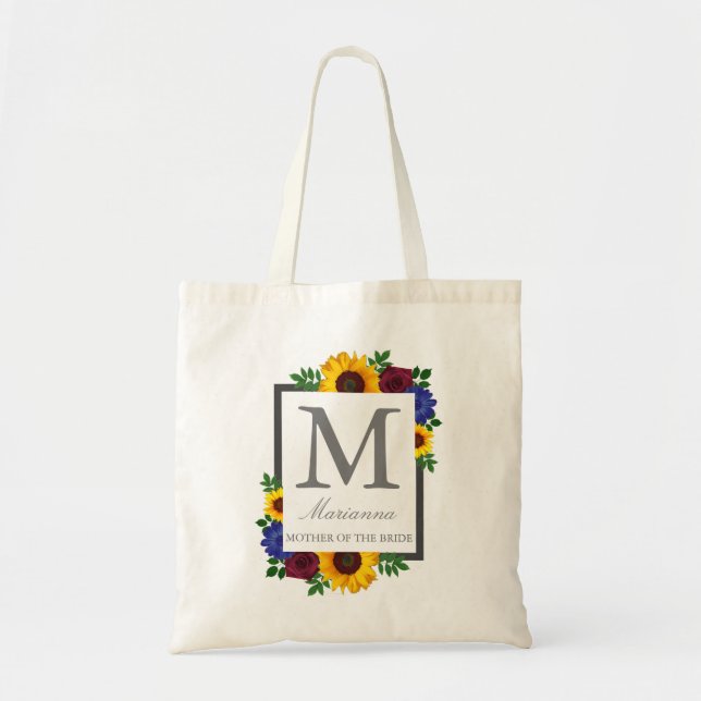 Bolsa de mão floral Sunflower Rose para casamento (Frente)