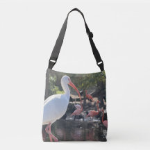 Bolsa de Mão Florida Wetlands Íbis e Flamingos