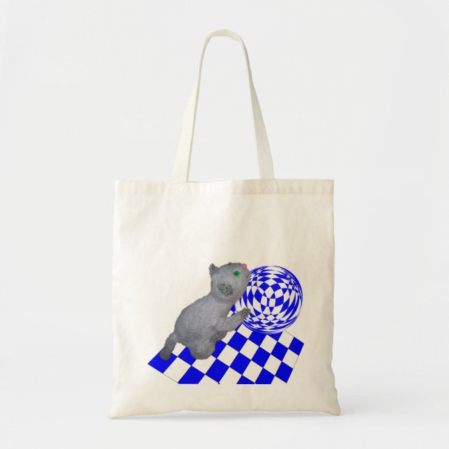Bolsa de Mão - Gatinho Rolando Bola (Frente)