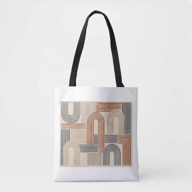 Bolsa de mão geométrica abstrata colorida (Frente)