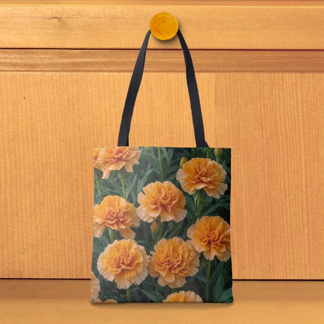Bolsa de mão Imagem de Cravos Laranja Nº 2 (Tote bag with orange carnations)