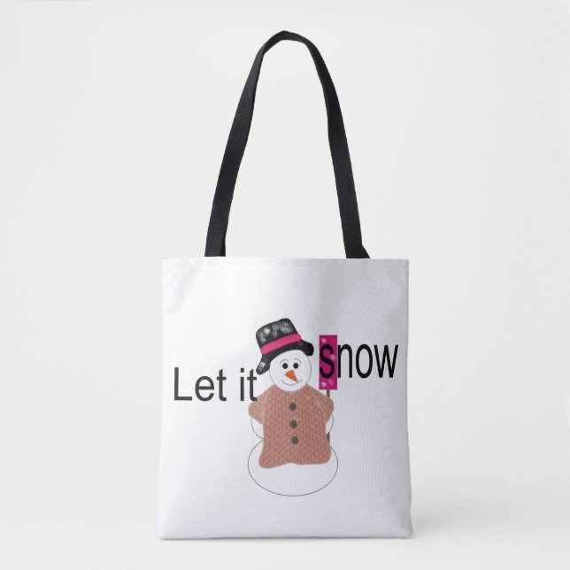 Bolsa de mão Let it Snow Snowman (Frente)