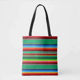 Bolsa de mão listrada Mexicana Zarape Serape