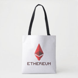 Bolsa de mão | Logotipo Vermelho Ethereum ETH 8-Bi