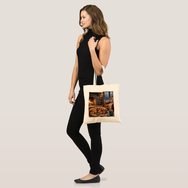 Bolsa de mão Luxuosa do Retriever Dourado (Frente (modelo))