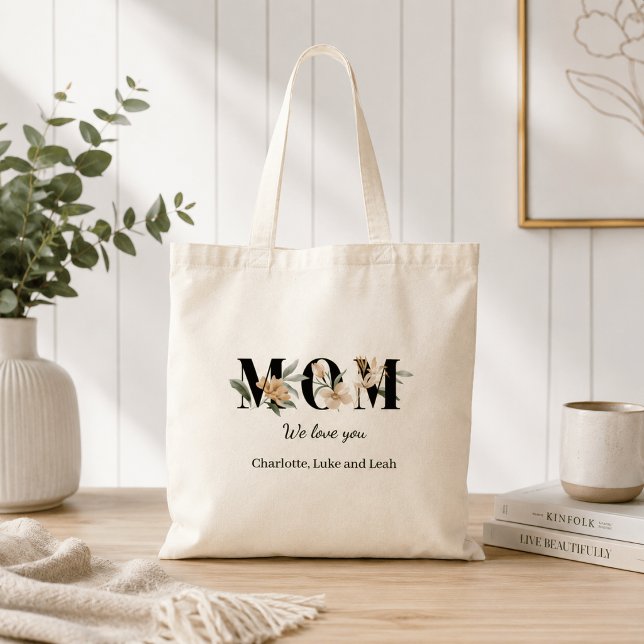 Bolsa de Mão Mãe Floral Personalizada Floral Elega (Criador carregado)