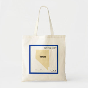 Bolsa de mão - Mapa do contorno de Nevada com Cida