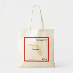 Bolsa de mão - Mapa do Estado da Flórida com Cidad