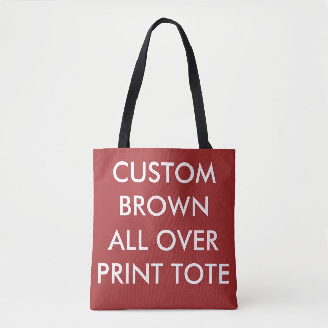 Bolsa de mão marrom personalizada com impressão to (Frente)