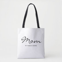 Bolsa de Mão Minimalista Mãe Legal Divertida e Des