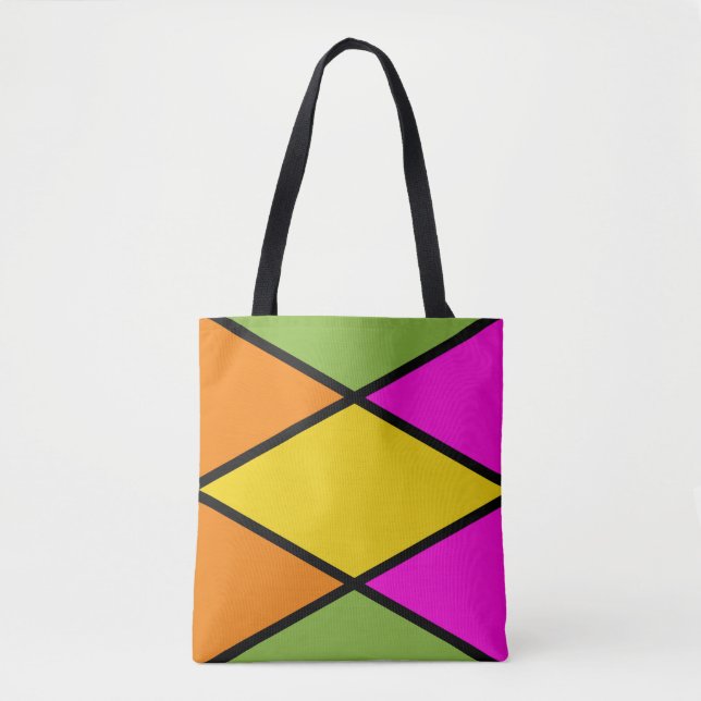 Bolsa de mão moderna com padrão Argyle (Frente)