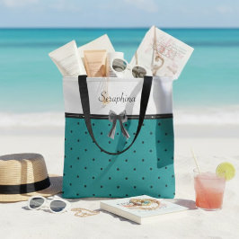 Bolsa de mão moderna de luxo com monograma em azul