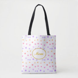 Bolsa de mão multicolorida com bolinhas para Mamãe