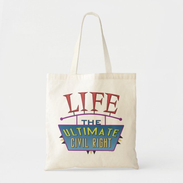 Bolsa de mão para compartilhar suas crenças pró-vi (Frente)