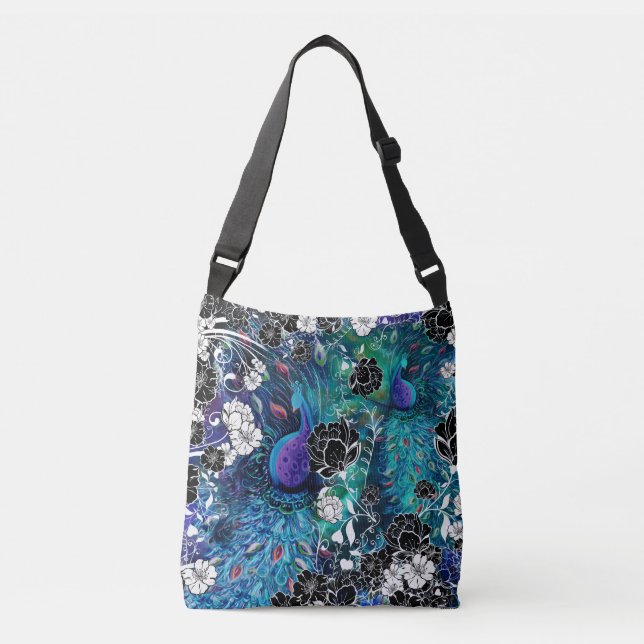 Bolsa de Mão Pavão e Flores (Frente)