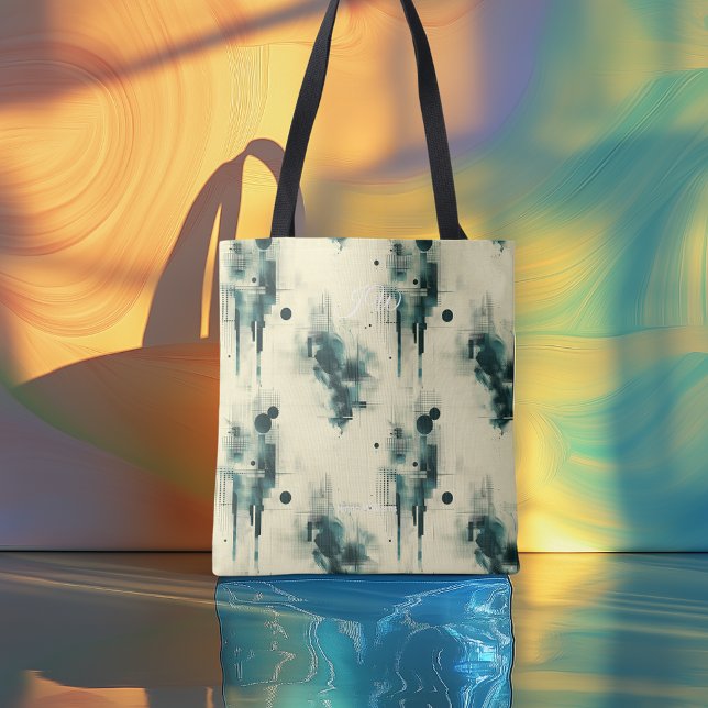 Bolsa de mão personalizada abstrata elegante com i (Criador carregado)