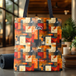Bolsa de Mão Personalizada Abstrata Laranja Quente