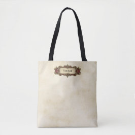 Bolsa de mão personalizada com pergaminho ornament