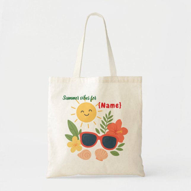 Bolsa de mão Personalizada com Vibrações de Verão  (Frente)