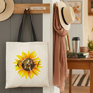 Bolsa de mão personalizada de girassol