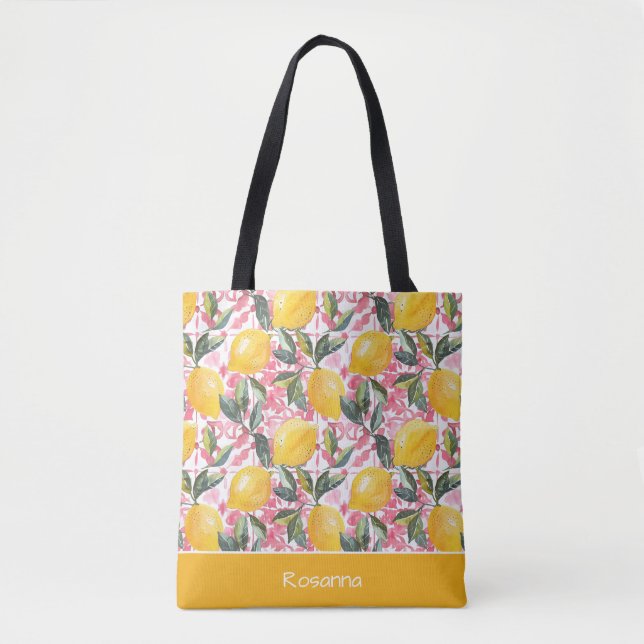 Bolsa de mão personalizada de limão (Frente)