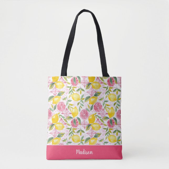 Bolsa de mão personalizada de limão (Frente)