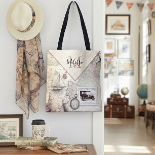 Bolsa de mão personalizada de viagem retrô