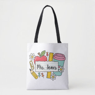 Bolsa de mão personalizada para professor, Saco de