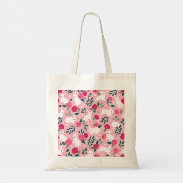 🐰🌹 Bolsa de mão Pink Bunny & Rose (Verso)