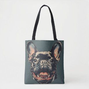 Bolsa de mão retrô de Bulldog Francês