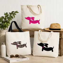 Bolsa de mão rosa Dachshund