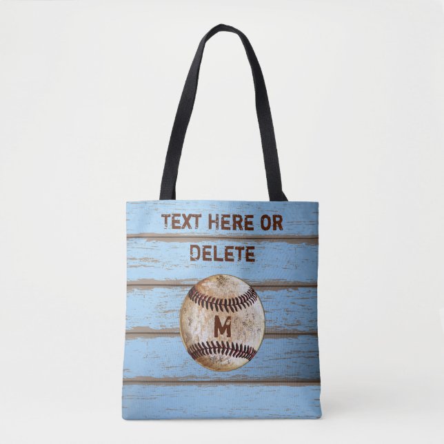Bolsa de mão rústica personalizada de beisebol com (Frente)