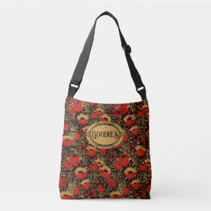 Bolsa de Mão Rústica Vermelha de Papoula Vintage p