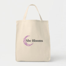 Bolsa de mão She Blooms Floral Inspirational
