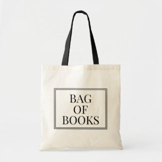 Bolsa de mão tema de livro reutilizável fofa