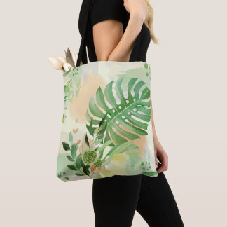 Bolsa de mão tropical boêmio em aquarela