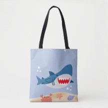 Bolsa de mão tubarão azul