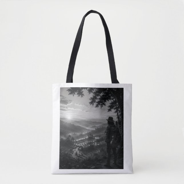 Bolsa de mão Valley of Dawn Black & White Wanderer (Frente)