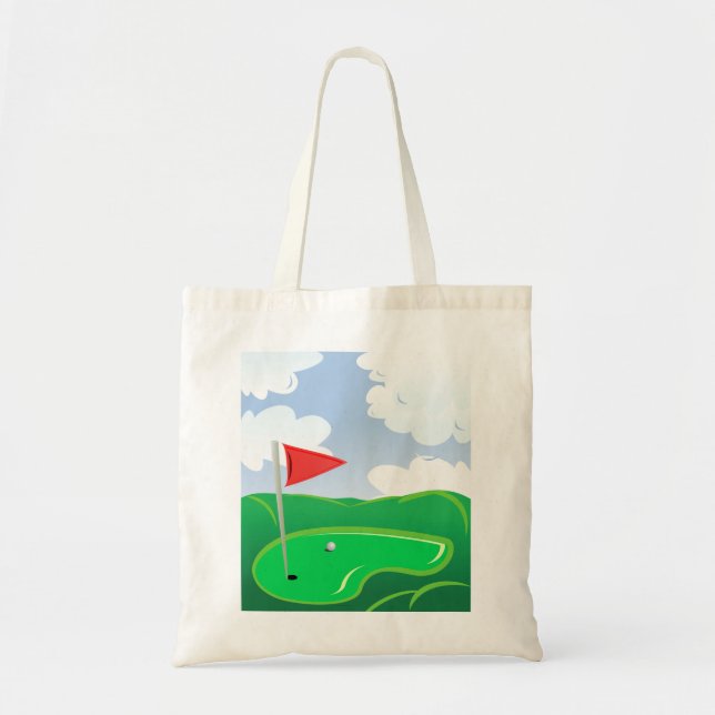 Bolsa de mão verde de campo de golfe (Frente)