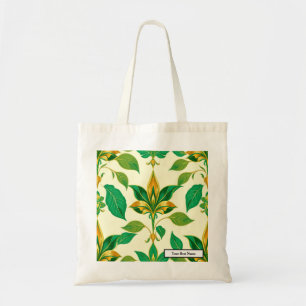Bolsa de mão verde de luxo Art Déco com floral de
