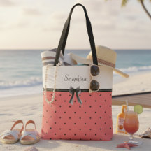 Bolsa de mão Vibrant Sunset Coral Summer Chic