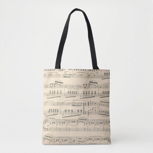 Bolsa de mão vintage de música antiga (Frente)