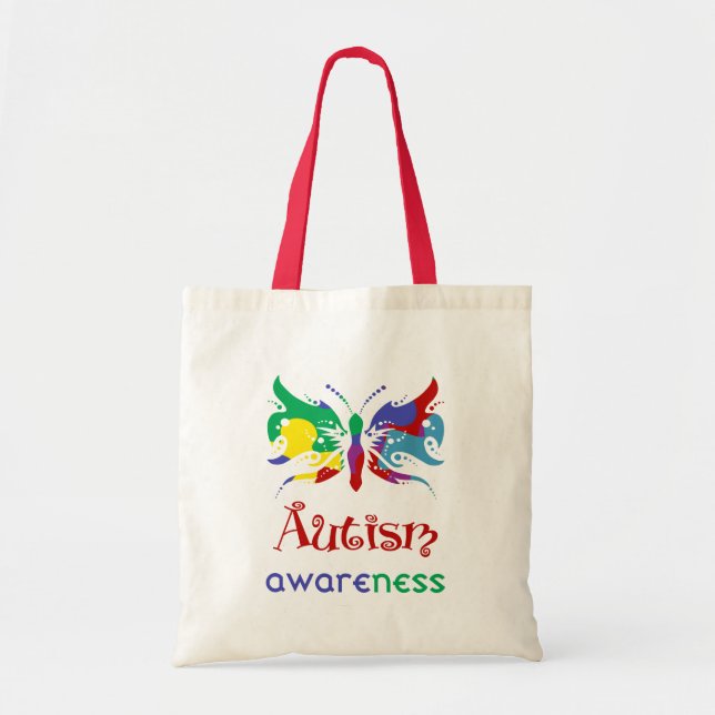 Bolsa de mão Zazzle de conscientização sobre autis (Frente)