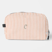 Bolsa de Maquiagem com Monograma Listrada de Pêsse