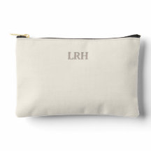Bolsa de Maquiagem com Monograma Minimalista para