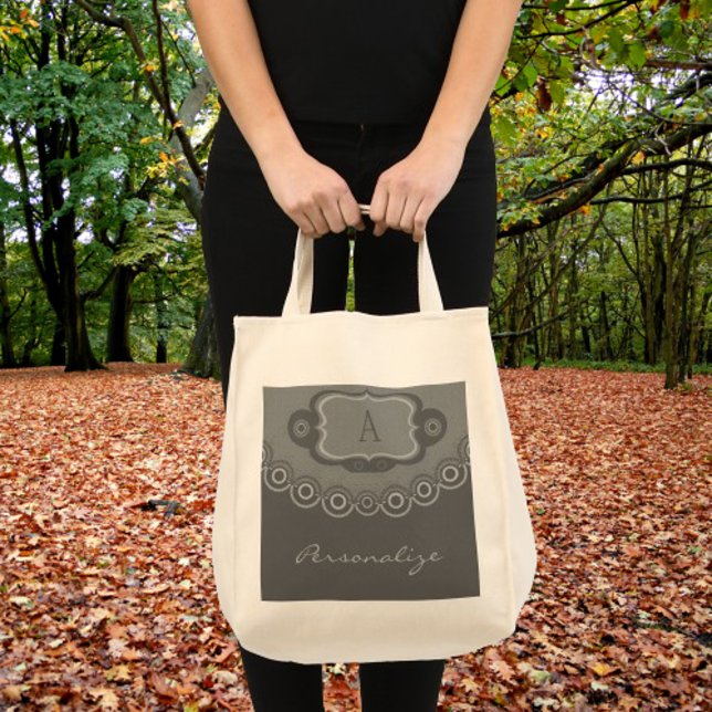 Bolsa de Monograma de Sage Ringlets Profundo (Deep Sage Ringlets Monogram Tote)